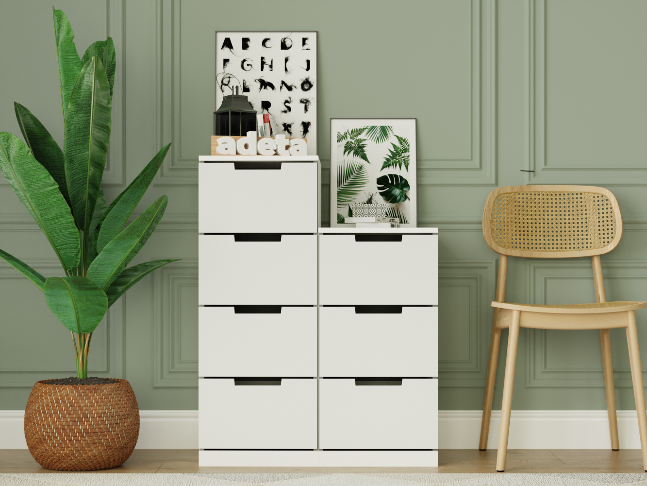 Комод Нордли 41 white ИКЕА (IKEA) изображение товара