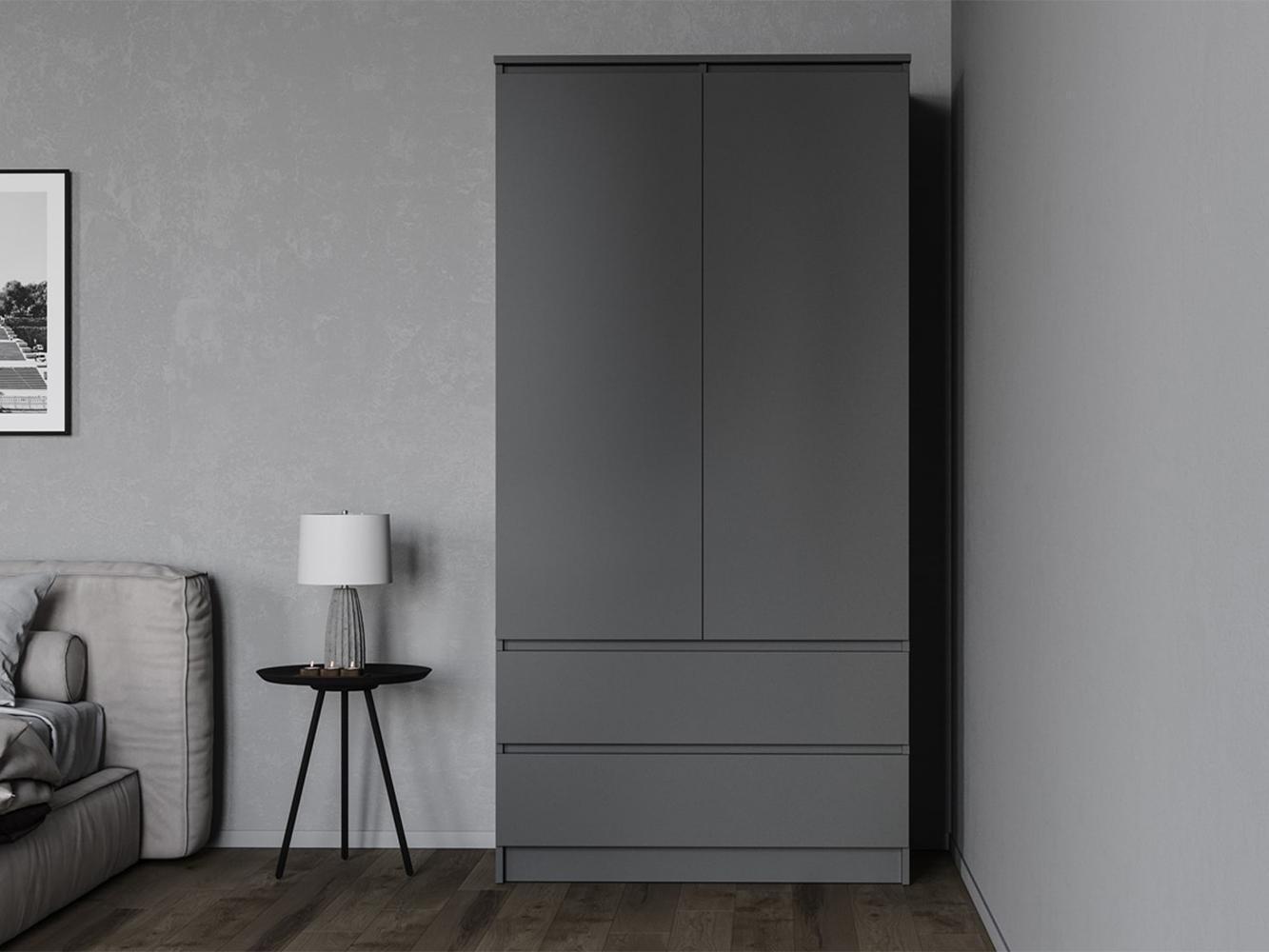 Распашной шкаф Мальм 313 grey ИКЕА (IKEA) изображение товара