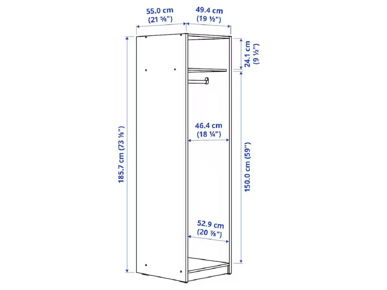 Шкаф распашной Гурскен GURSKEN 213 white ИКЕА (IKEA) изображение товара