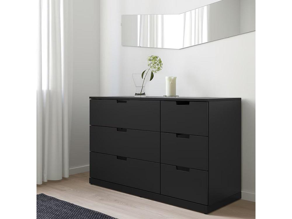 Комод Нордли 17 black ИКЕА (IKEA) изображение товара